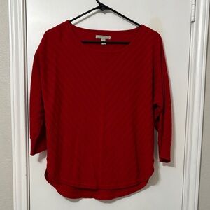 Dana Buchman’s Red 3/4 Sleeve Blouse size M
